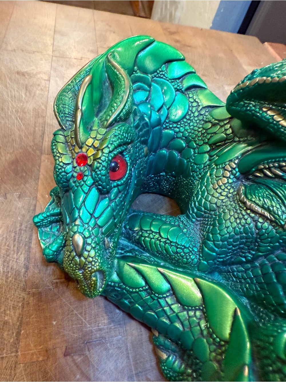 Green Windstone Editions Resting Mother Dragon Sculpture Figurine Peña 1985 - Picture 5 of 14